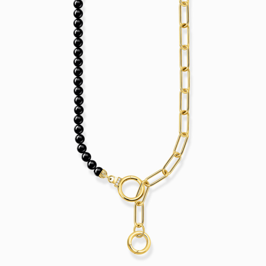 THOMAS SABO náhrdelník Onyx beads and white zirconia KE2193-177-11-L47V