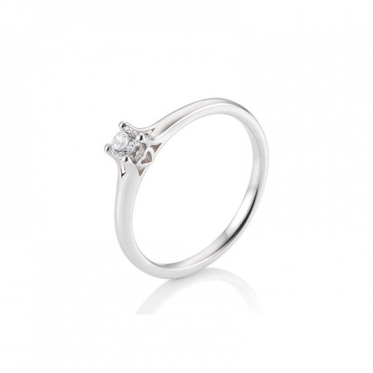 SOFIA DIAMONDS prsteň z bieleho zlata s diamantom 0,10 ct BE41/05680-W