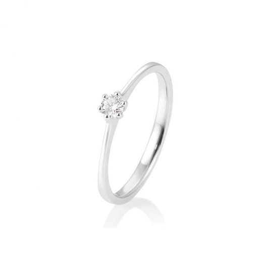 SOFIA DIAMONDS prsteň z bieleho zlata s diamantom 0,10 ct BE41/82144-W