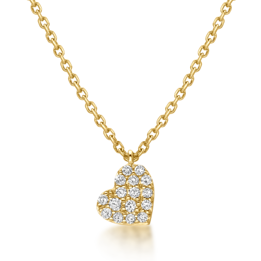 SOFIA DIAMONDS zlatý náhrdelník srdiečko s diamantmi 0,101 ct GEMCS30046-15