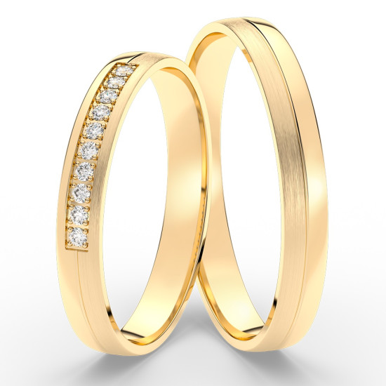 SOFIA zlatý dámský snubní prsten ML65-60/D2-3WYG