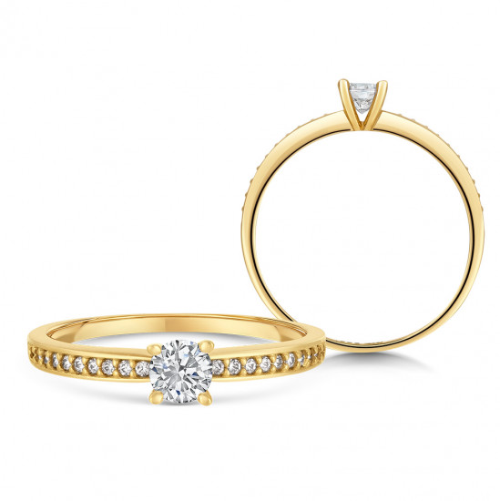 SOFIA zlatý zásnubný prsteň so zirkónom ZODLRZ671310XL1