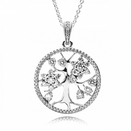 Levně PANDORA stříbrný náhrdelník 390384CZ-80
