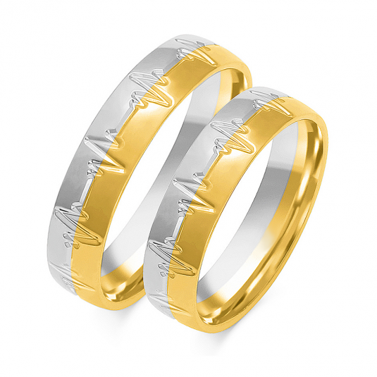 SOFIA zlatý pánský snubní prsten ZSB-211MYG+WG