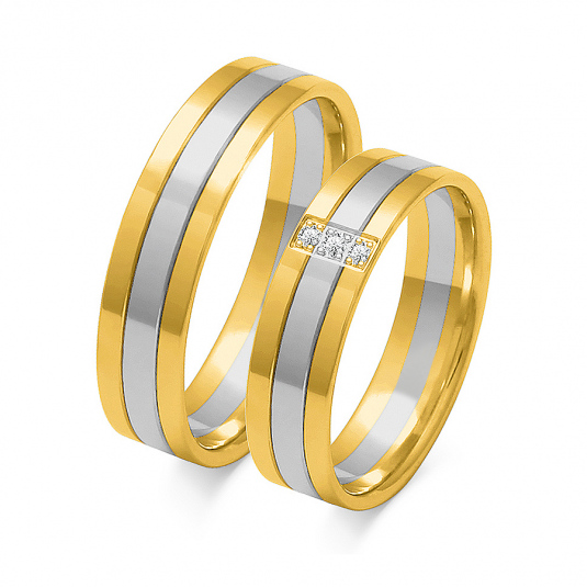 SOFIA zlatý dámský snubní prsten ZSOE-29WYG+WG