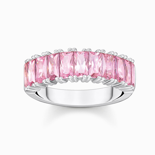 THOMAS SABO prsten Pink stones pavé TR2366-051-9