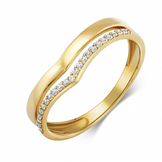 SOFIA zlatý prsteň so zirkónmi AUBKKH04J0P-ZY