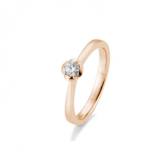 E-shop SOFIA DIAMONDS prsteň z ružového zlata s diamantom 0,15 ct prsteň BE41/05952-R