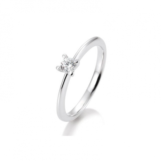 SOFIA DIAMONDS prsteň z bieleho zlata s diamantom 0,20 ct BE41/05635-W