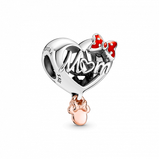 PANDORA Disney korálka Srdiečko mama s myškou Minnie 781142C01