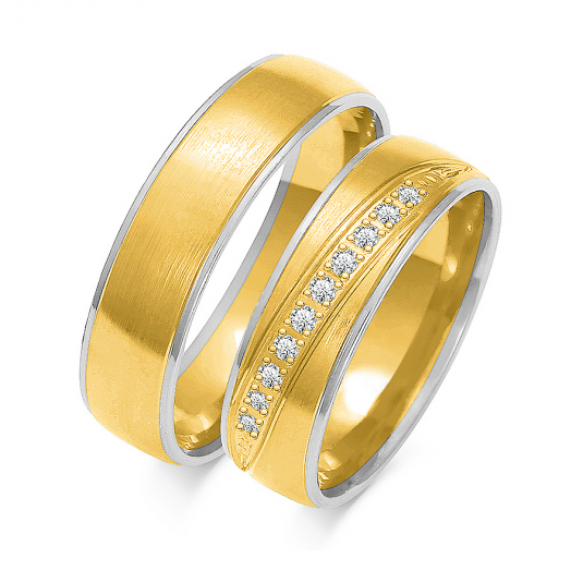 SOFIA zlatý dámský snubní prsten ZSOE-162WYG+WG