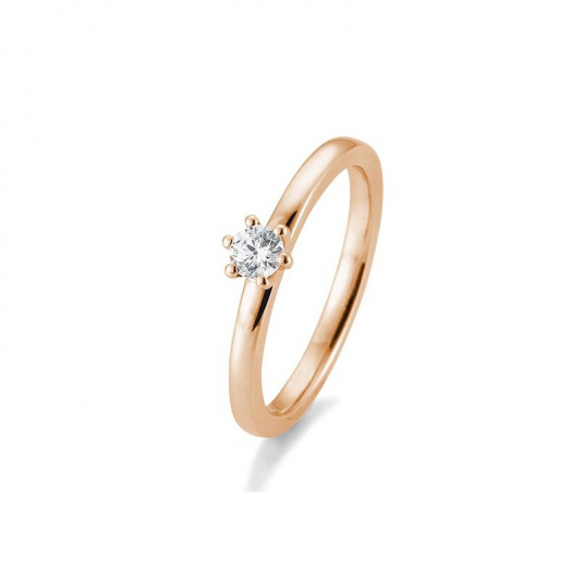 SOFIA DIAMONDS prsteň z ružového zlata s diamantom 0,20 ct BE41/05989-R