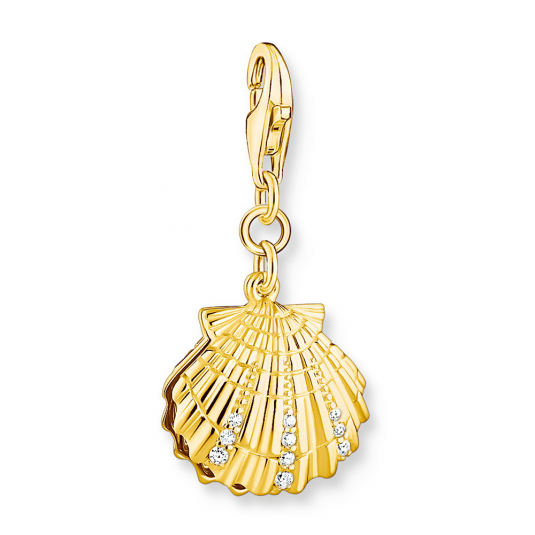 THOMAS SABO strieborný prívesok charm Shell gold 1893-445-14
