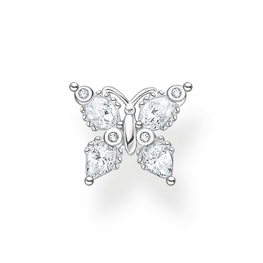 E-shop THOMAS SABO kusová náušnica Butterfly white stones náušnice H2195-051-14