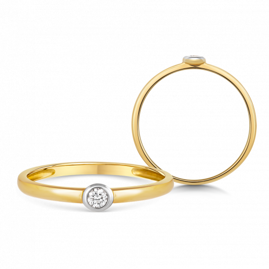 SOFIA DIAMONDS zlatý zásnubný prsteň s diamantom 0,05 ct GEMBG23733-13