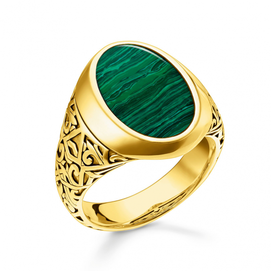 THOMAS SABO prsteň Green-gold TR2242-140-6