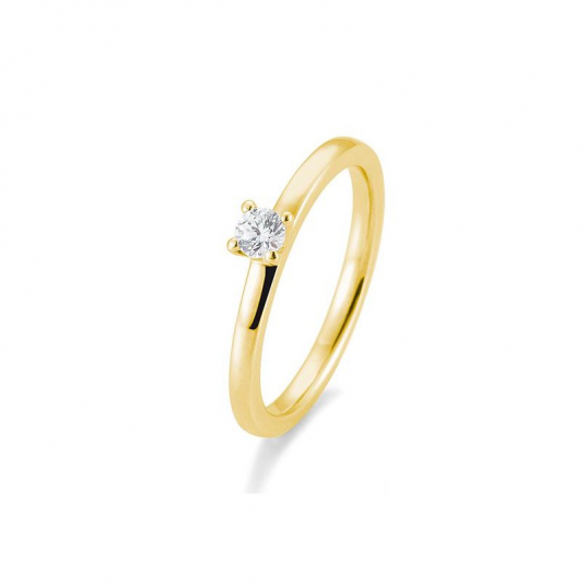 E-shop SOFIA DIAMONDS prsteň zo žltého zlata s diamantom 0,15 ct prsteň BE41/05991-Y