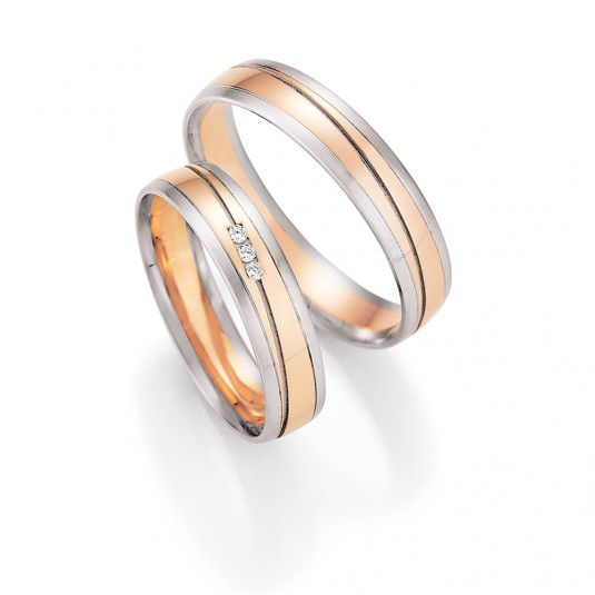 HONEYMOON zlaté snubní prsteny 66/43170-045WG+66/43180-045WG