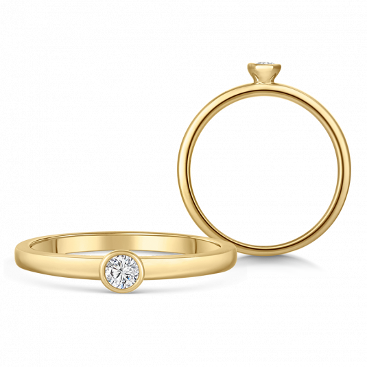 SOFIA DIAMONDS zlatý zásnubný prsteň s diamantom 0,20 ct BDRB00077YG