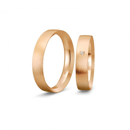 BREUNING zlaté snubní prsteny BR48/04418RG+BR48/14418RG