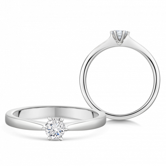 SOFIA DIAMONDS zlatý zásnubný prsteň s diamantom 0,23 ct H/SI2 UDRG46673W-H-SI2