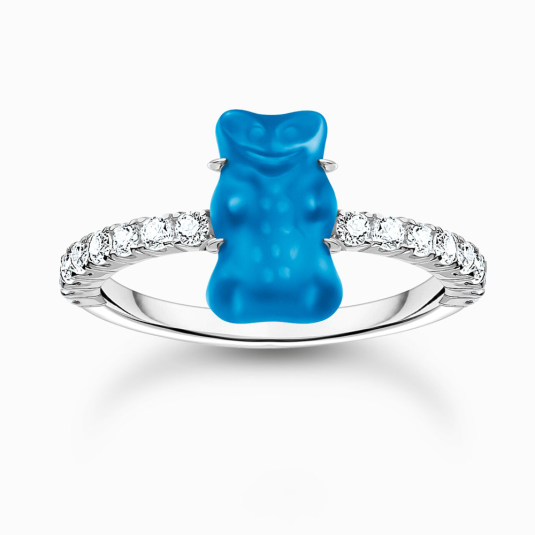 THOMAS SABO x HARIBO prsteň Goldbear Blue Mini TR2459-052-1
