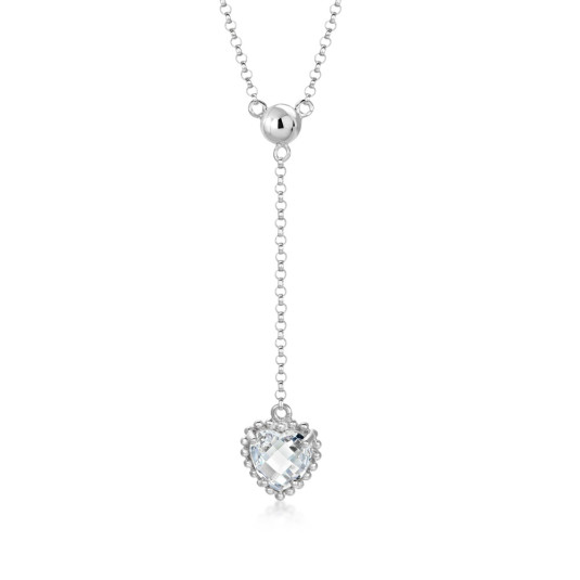 SOFIA strieborný náhrdelník so srdiečkom AEAN0345Z/R42+5