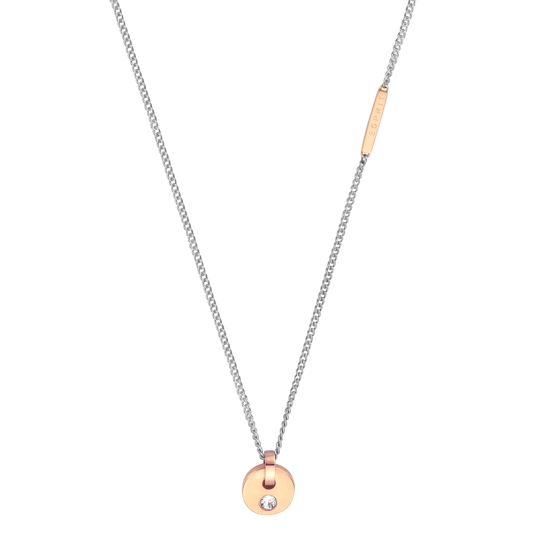 ESPRIT oceľový náhrdelník s kruhovým príveskom ESNL00552242