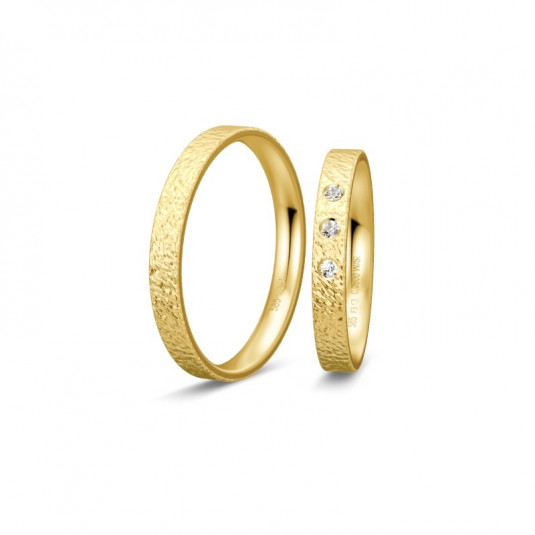 BREUNING zlaté snubní prsteny BR48/04957YG+BR48/04958YG