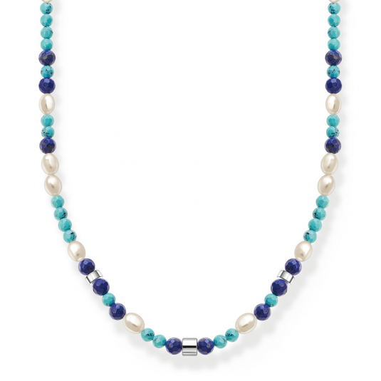 THOMAS SABO náhrdelník Blue stones and pearls KE2162-775-7-L45V