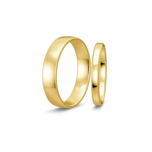BREUNING zlaté snubní prsteny BR48/50107YG+BR48/50108YG