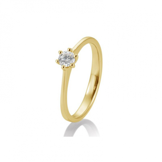SOFIA DIAMONDS prsteň zo žltého zlata s diamantom 0,20 ct BE41/85870-Y