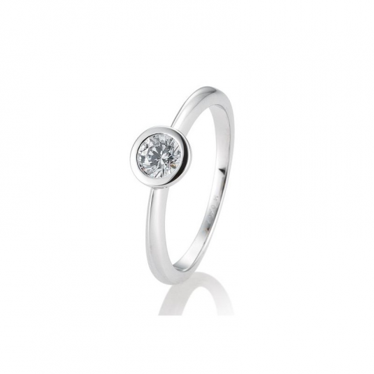 E-shop SOFIA DIAMONDS prsteň z bieleho zlata s diamantom 0,40 ct prsteň BE41/85132-6-W
