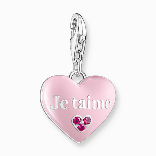 THOMAS SABO medál charm Pink heart  medál 2073-042-9
