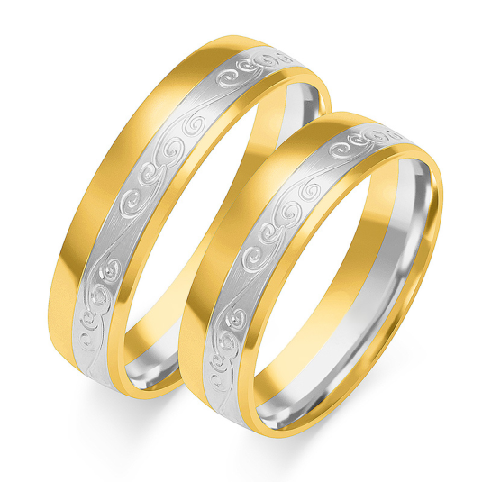 SOFIA zlatý pánský snubní prsten ZSB-207MYG+WG