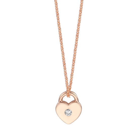 ESPRIT strieborný náhrdelník so srdiečkovým zámkom ESNL01171342