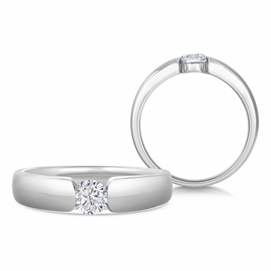 SOFIA DIAMONDS zlatý zásnubný prsteň s diamantom 0,35 ct BDRB00136WG