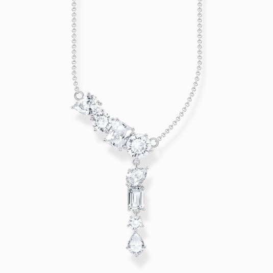 E-shop THOMAS SABO dámsky náhrdelník Y-shape with white zirconia náhrdelník KE2194-051-14-L45V
