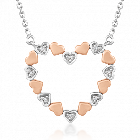 SOFIA DIAMONDS arany nyaklánc szívvel és gyémánttal 0,02 ct  nyaklánc GEMCS28514-14