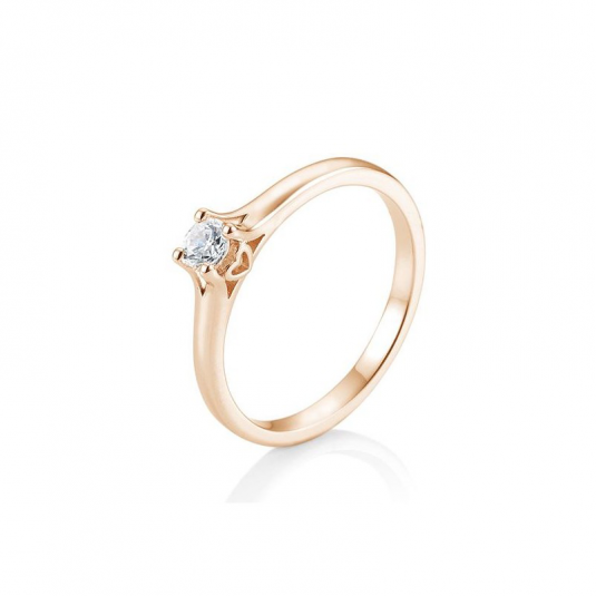 SOFIA DIAMONDS prsteň z ružového zlata s diamantom 0,20 ct BE41/05720-R