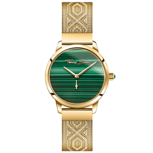 E-shop THOMAS SABO hodinky Garden Spirit malachite gold hodinky WA0365-264-211-33