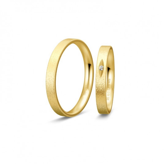 BREUNING zlaté snubní prsteny BR48/04955YG+BR48/04956YG