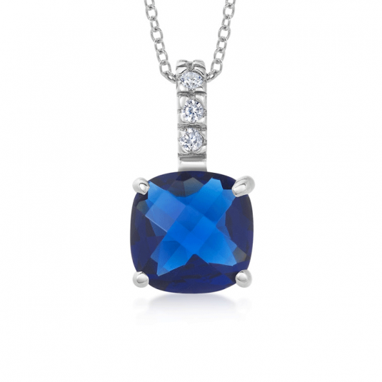 SOFIA strieborný prívesok s modrým zirkónom COPZB57370