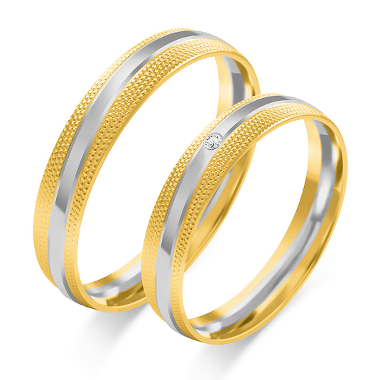 SOFIA zlatý pánský snubní prsten ZSOE-376MYG+WG