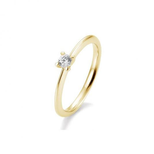 SOFIA DIAMONDS prsteň zo žltého zlata s diamantom 0,15 ct BE41/05634-Y