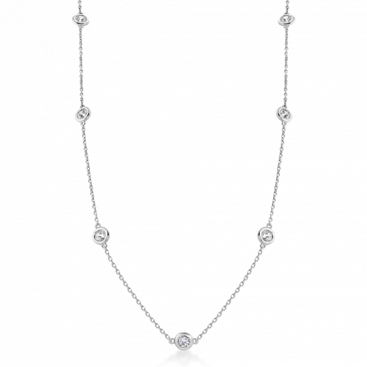 SOFIA strieborný náhrdelník so zirkónmi CJSJT02-3.5N