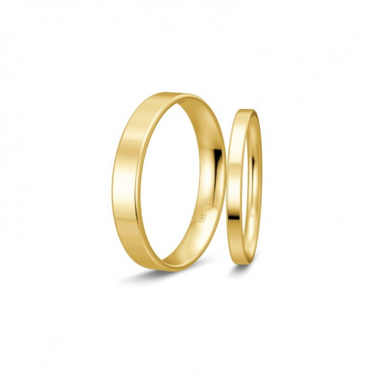 BREUNING zlaté snubní prsteny BR48/50101YG+BR48/50102YG