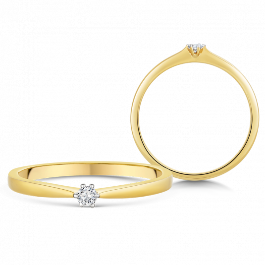 E-shop SOFIA DIAMONDS zlatý zásnubný prsteň s diamantom 0,05 ct H/I1 prsteň UDRG47225Y-H-I1