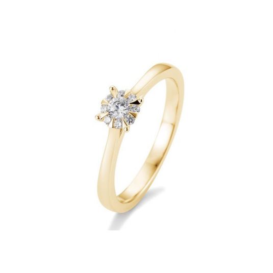 SOFIA DIAMONDS prsteň zo žltého zlata s diamantom 0,18 ct BE41/05764-Y