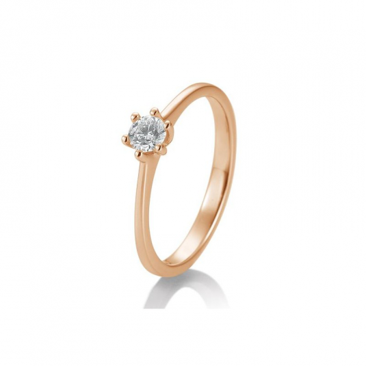 SOFIA DIAMONDS prsteň z ružového zlata s diamantom 0,25 ct BE41/82142R